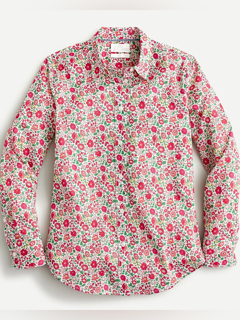 J.Crew Slim-fit Button Up Collar Shirt In Liberty Fabric Danjo Floral Size 10